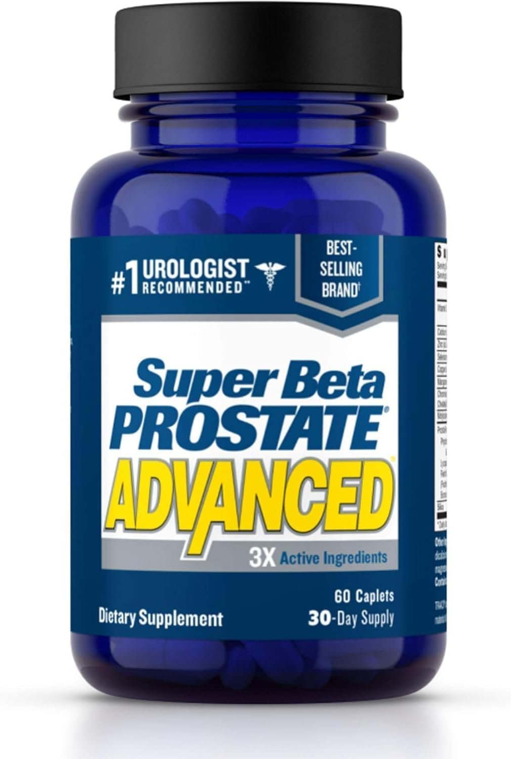 SUPER BETA PROSTATE Advanced – Prostate Health Supplements for Men, 60ct | Reduce Bathroom Trips, Promote Sleep, Better Bladder Emptying & Healthy Prostate