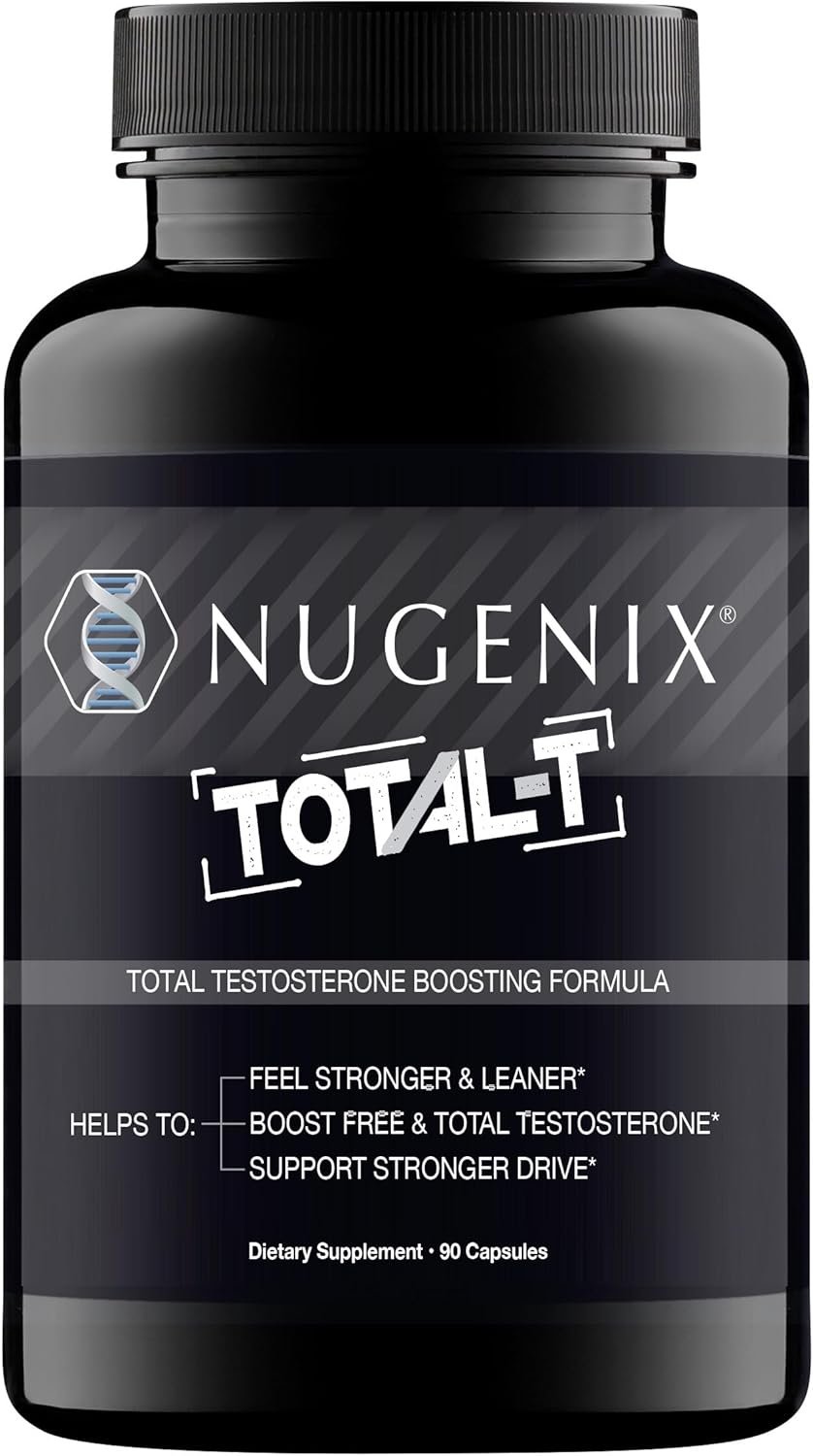 Nugenix Total-T, Free and Total Testosterone Booster for Men, 90 Count | Increase Energy and Drive, Feel Stronger, Testosterone Supplement