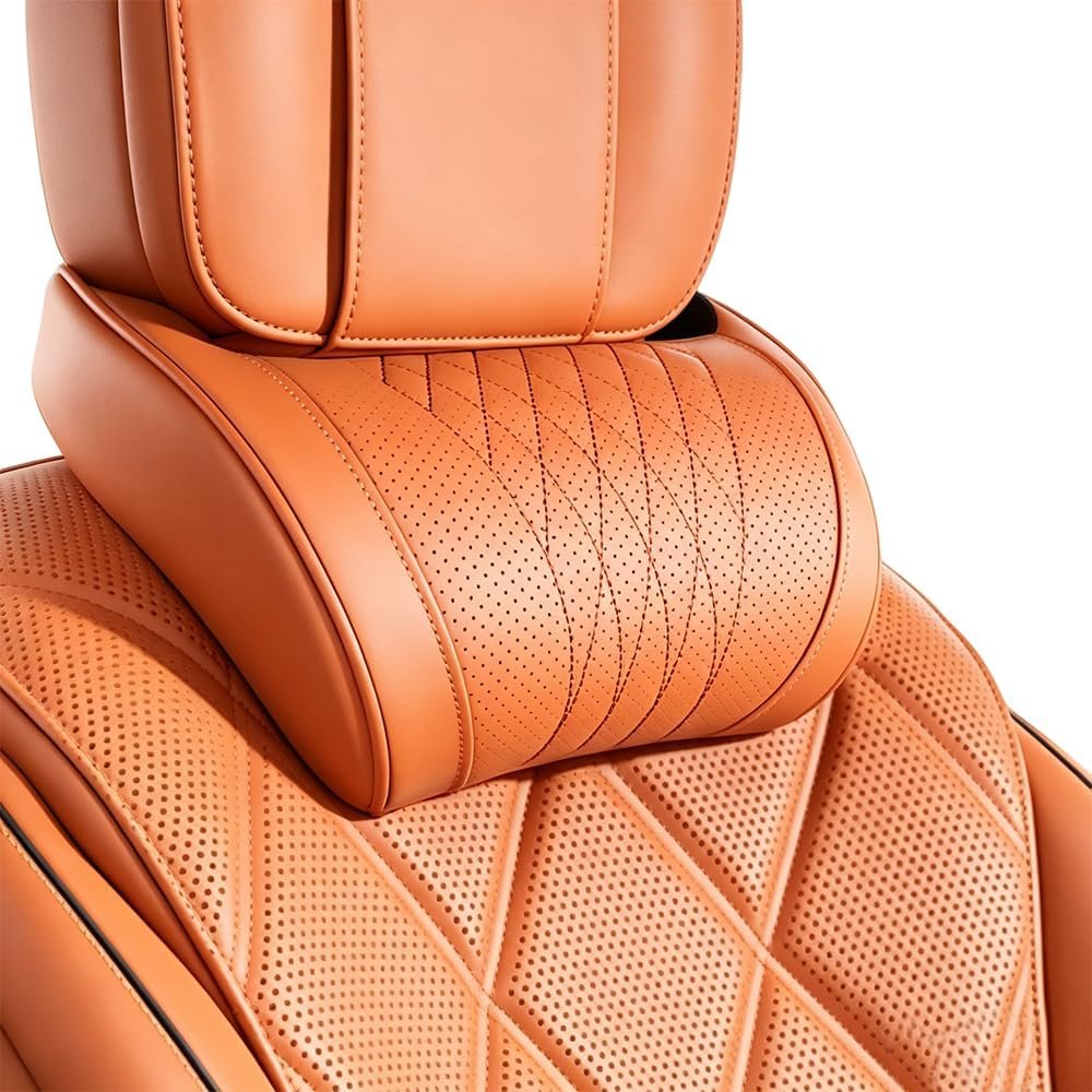 Universal Memory Foam Car Headrest Neck Pillow，Orange