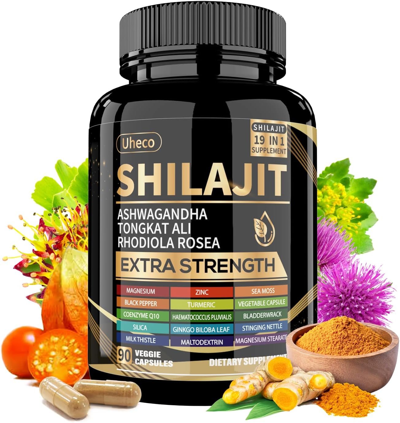 19-in-1 Shilajit Capsules for Men & Women, 90 Count