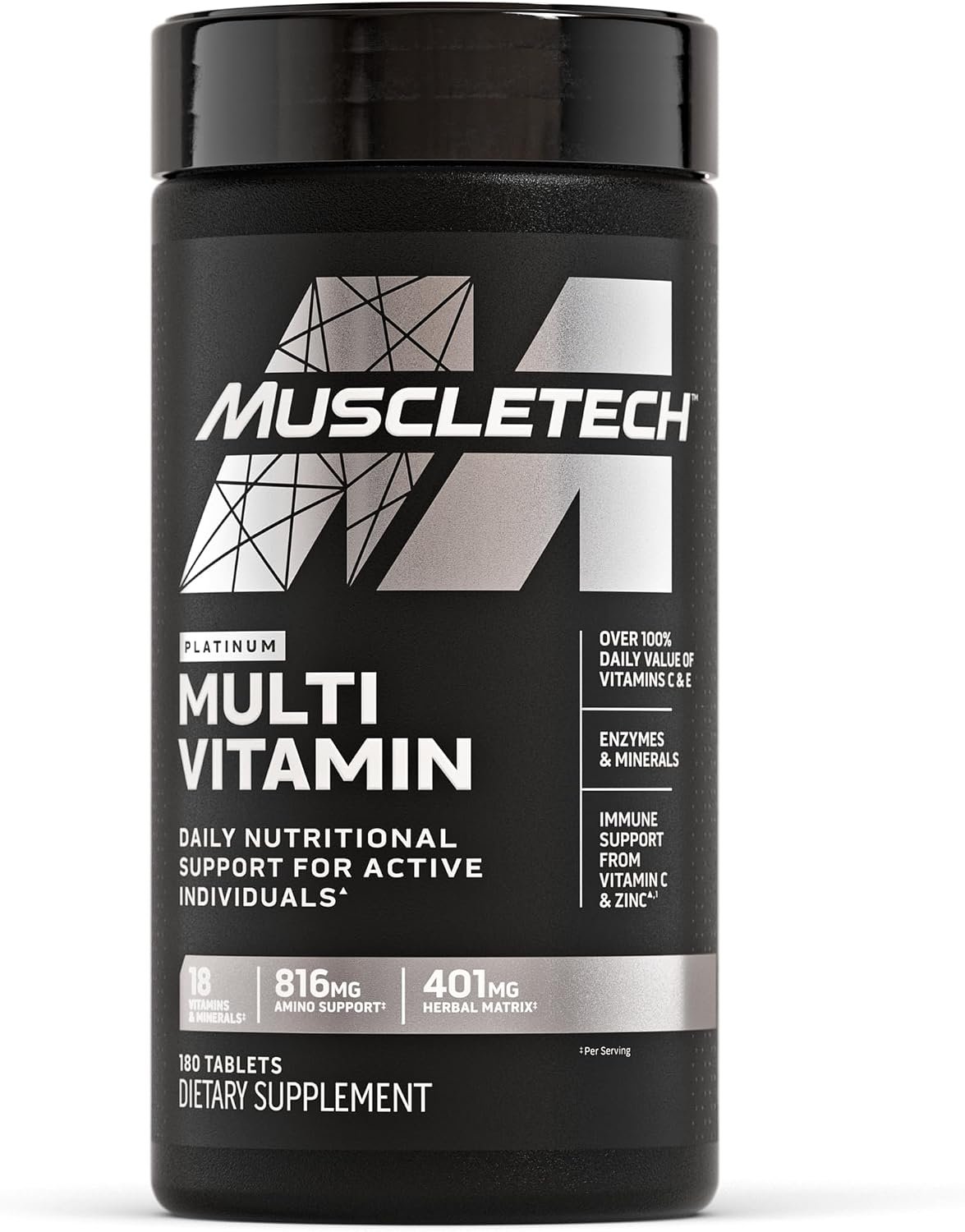 MuscleTech Platinum Multivitamins for Men & Women, Multi-Vitamin Supplement